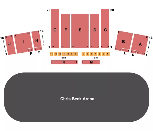 PERFORMANCE AREA Seating Map Seating Chart