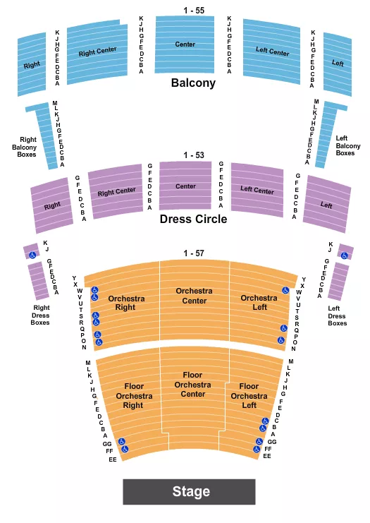 ENDSTAGE NO PIT Seating Map Seating Chart