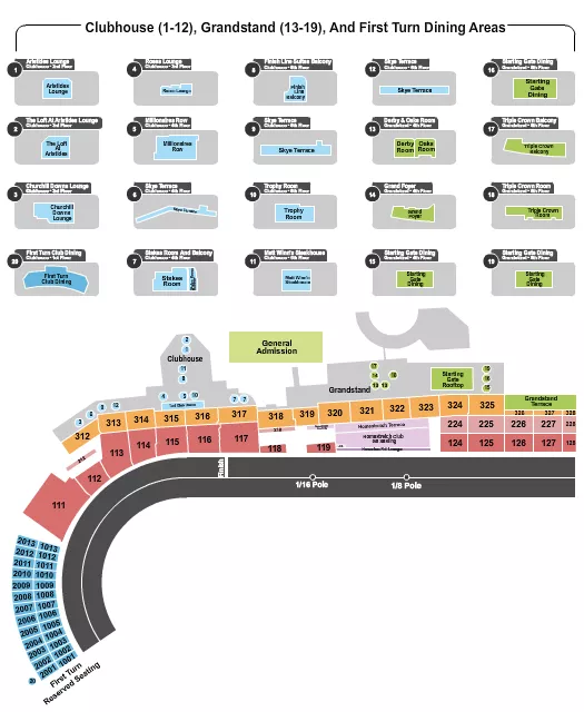 DAY AT THE RACES Seating Map Seating Chart