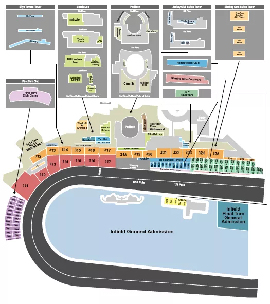 KENTUCKY DERBY Seating Map Seating Chart