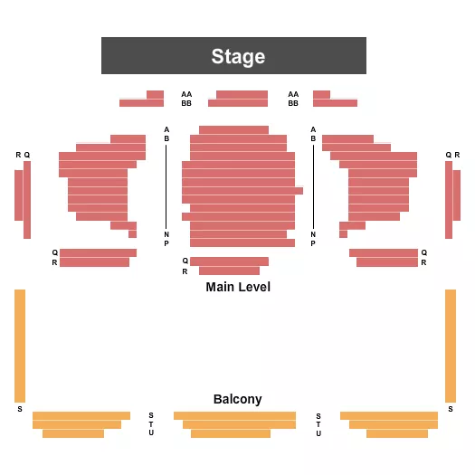 CINCINNATI PLAYHOUSE IN THE PARK ROUSE THEATRE END STAGE Seating Map Seating Chart
