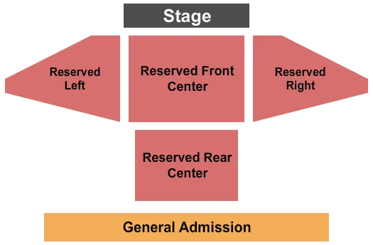 END STAGE Seating Map Seating Chart