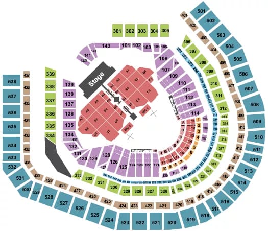 FUERZA REGIDA Seating Map Seating Chart