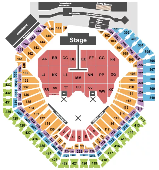 POST MALONE Seating Map Seating Chart