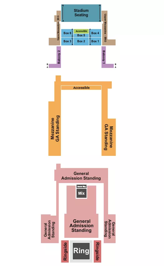 CITIZENS HOUSE OF BLUES BOSTON MMA GA Seating Map Seating Chart