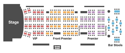 CITY WINERY BOSTON ENDSTAGE TABLES Seating Map Seating Chart