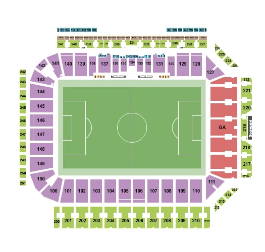 SOCCER Seating Map Seating Chart