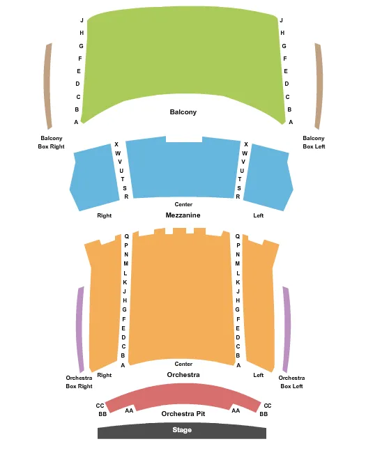 END STAGE Seating Map Seating Chart