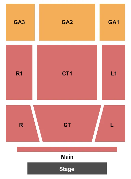 END STAGE Seating Map Seating Chart
