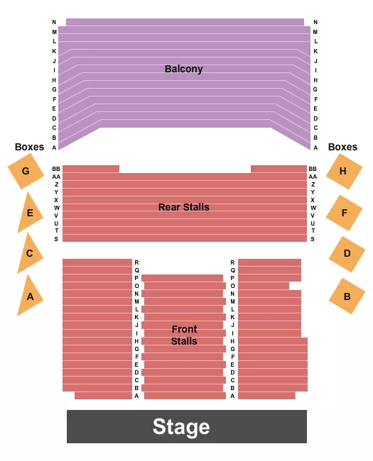 END STAGE Seating Map Seating Chart