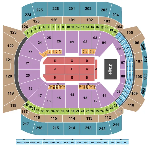 ANDREA BOCELLI Seating Map Seating Chart