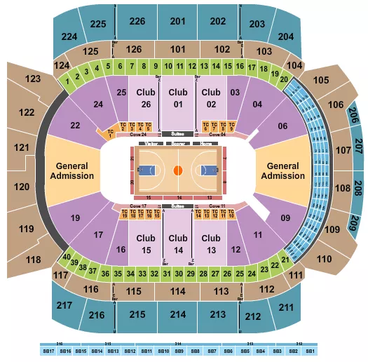 BASKETBALL 3 Seating Map Seating Chart