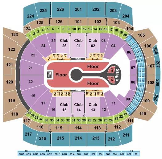 BENSON BOONE Seating Map Seating Chart