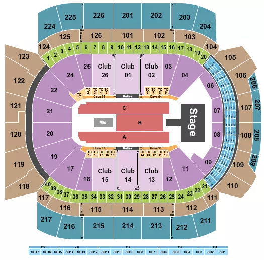 DON OMAR Seating Map Seating Chart