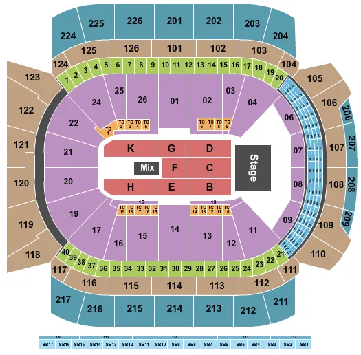 ENDSTAGE Seating Map Seating Chart