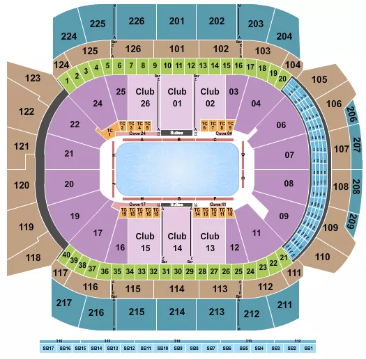 ICE SHOW Seating Map Seating Chart