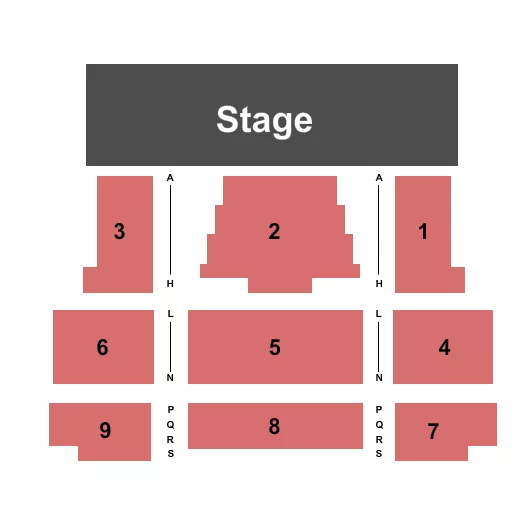 END STAGE Seating Map Seating Chart