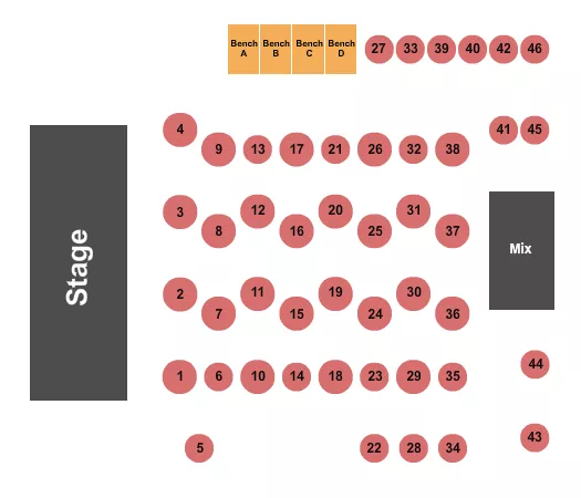 ENDSTAGE TABLES Seating Map Seating Chart