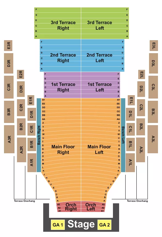 ENDSTAGE 2 Seating Map Seating Chart