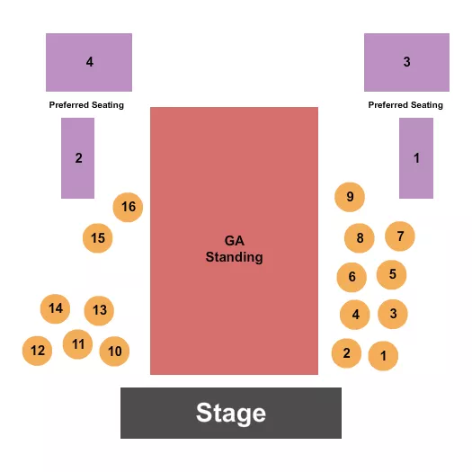 ENDSTAGE Seating Map Seating Chart