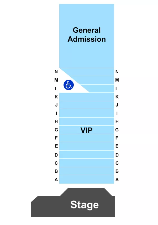 CLUB Z AT V THEATER PLANET HOLLYWOOD RESORT CASINO ENDSTAGE Seating Map Seating Chart