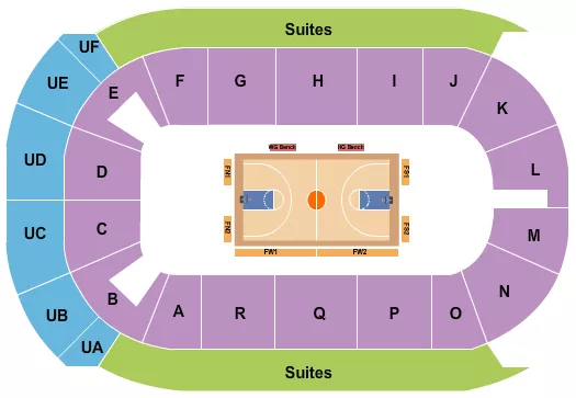 CO OP PLACE BASKETBALL Seating Map Seating Chart