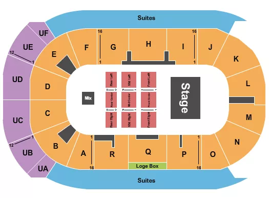CO OP PLACE ENDSTAGE RESERVED 2 Seating Map Seating Chart