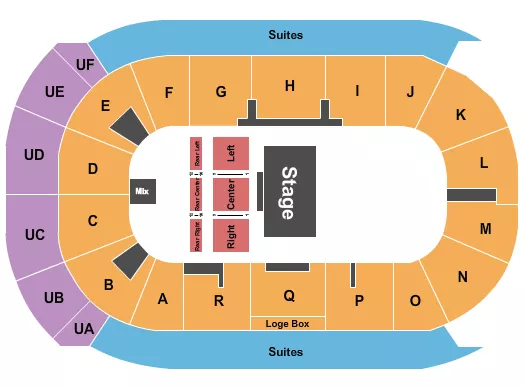CO OP PLACE HALFHOUSE LCR Seating Map Seating Chart