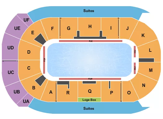 CO OP PLACE ICE SHOW Seating Map Seating Chart