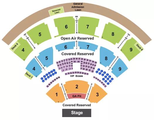 ENDSTAGE GA PIT RSV LAWN Seating Map Seating Chart