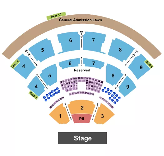 ENDSTAGE GA PIT W DECKS 3 Seating Map Seating Chart