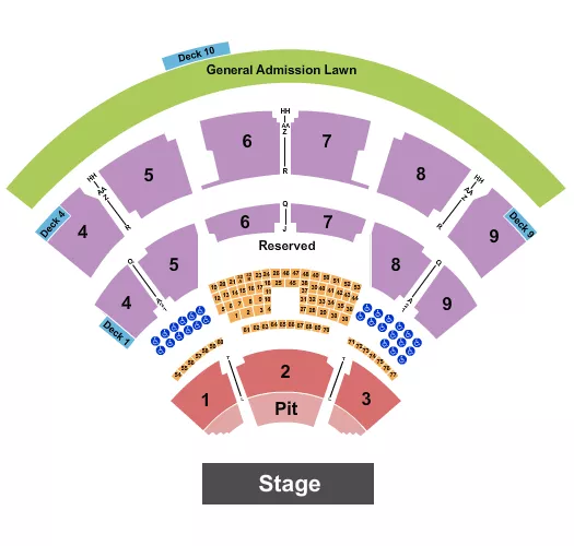 ENDSTAGE GA PIT W DECKS 4 Seating Map Seating Chart