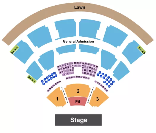 ENDSTAGE PIT GA LAWN Seating Map Seating Chart