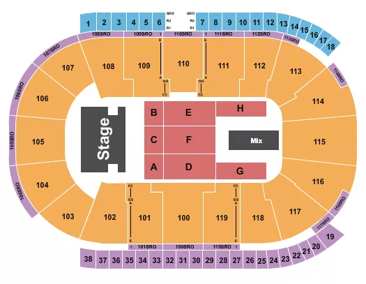 COCA COLA COLISEUM RAWAYANA Seating Map Seating Chart