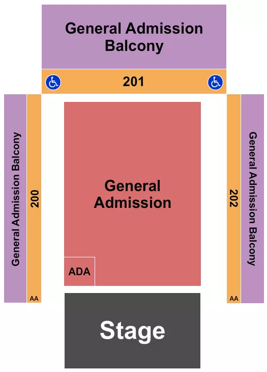 COCA COLA ROXY GA FLOOR GA BALCONY RSV 200S Seating Map Seating Chart