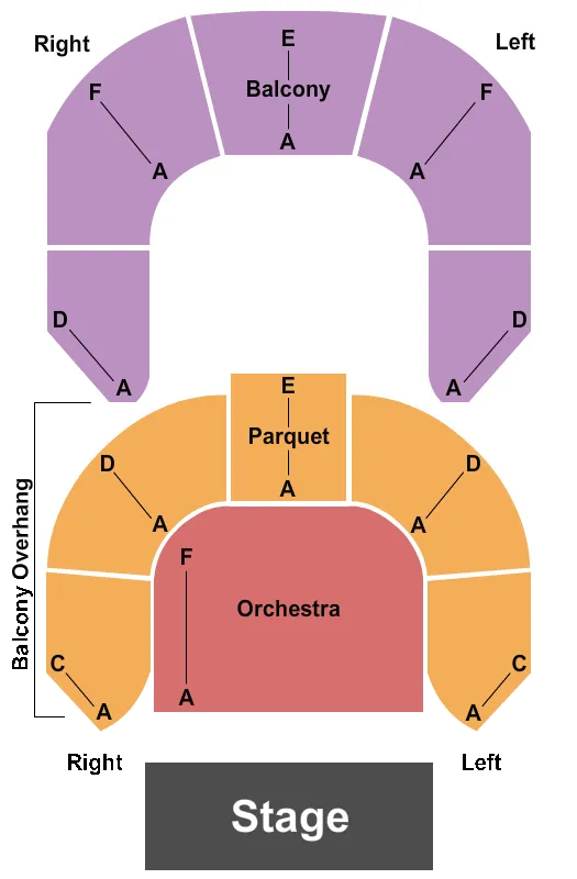 END STAGE Seating Map Seating Chart