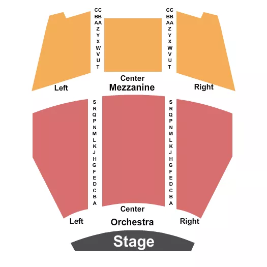 END STAGE Seating Map Seating Chart