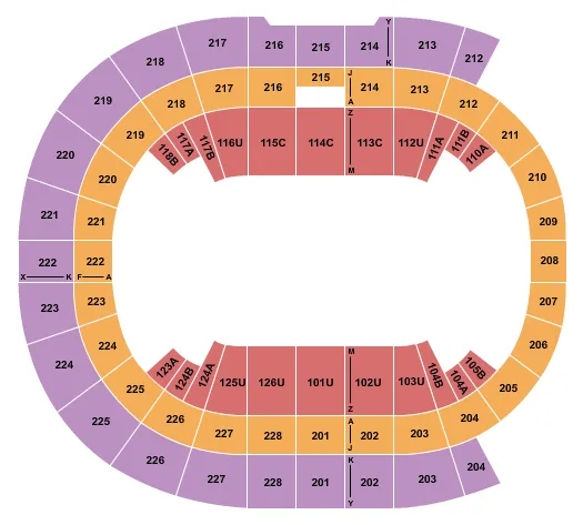 MONSTER JAM 2 Seating Map Seating Chart