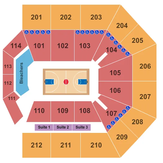 BASKETBALL Seating Map Seating Chart