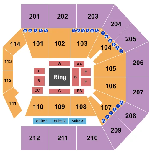 BOXING 2 Seating Map Seating Chart