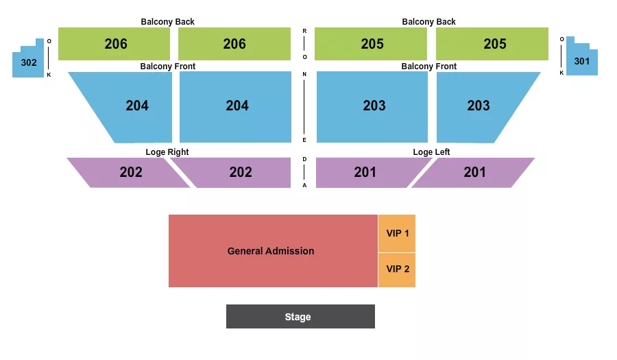 ENDSTAGE 6 Seating Map Seating Chart