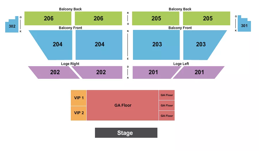 ENDSTAGE 7 Seating Map Seating Chart