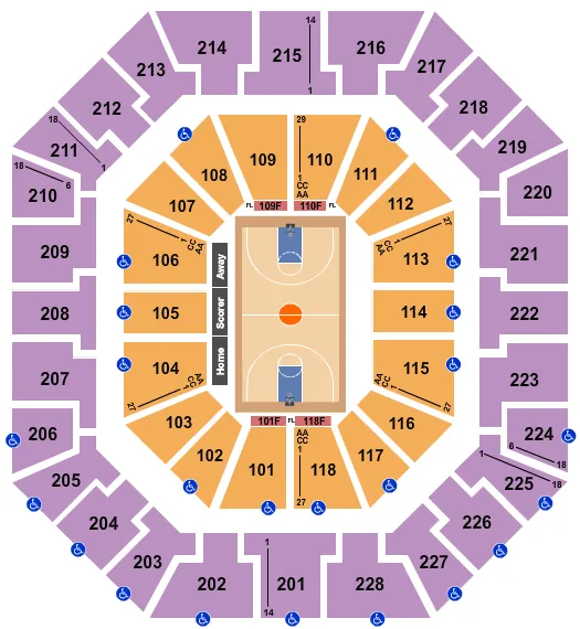 BASKETBALL GLOBETROTTERS Seating Map Seating Chart