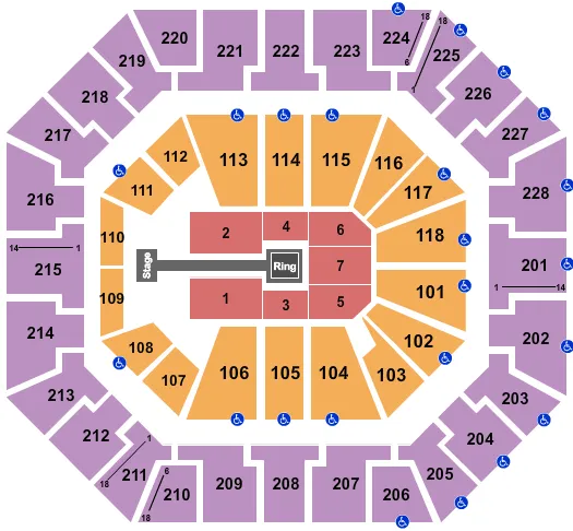 WRESTLING Seating Map Seating Chart