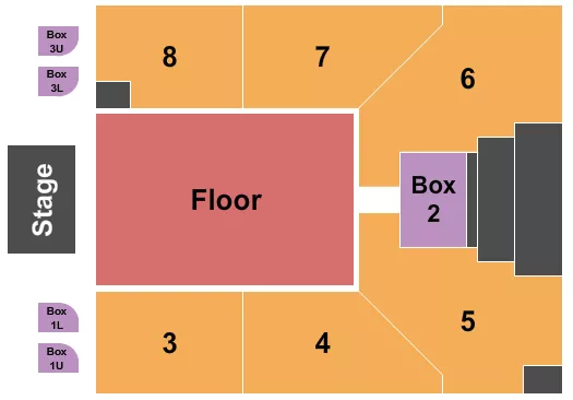 ENDSTAGE GA FLOOR Seating Map Seating Chart