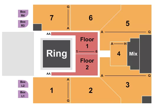 WRESTLING Seating Map Seating Chart