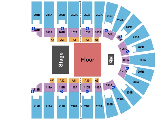 ENDSTAGE 4 Seating Map Seating Chart