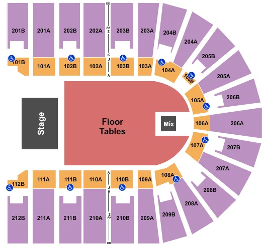 ENDSTAGE TABLES Seating Map Seating Chart