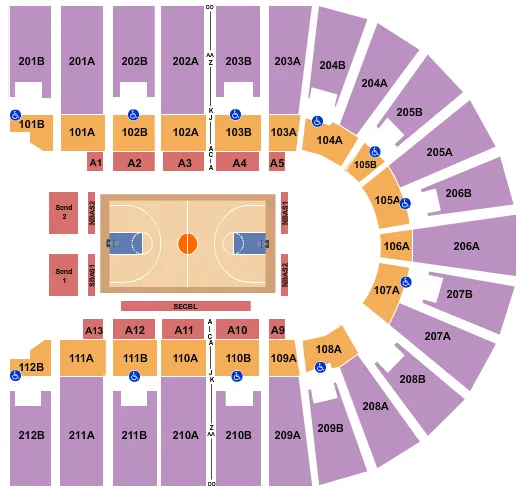 HARLEM GLOBETROTTERS Seating Map Seating Chart