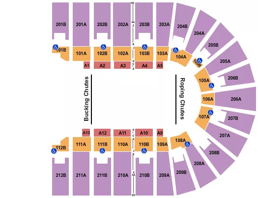 RODEO Seating Map Seating Chart